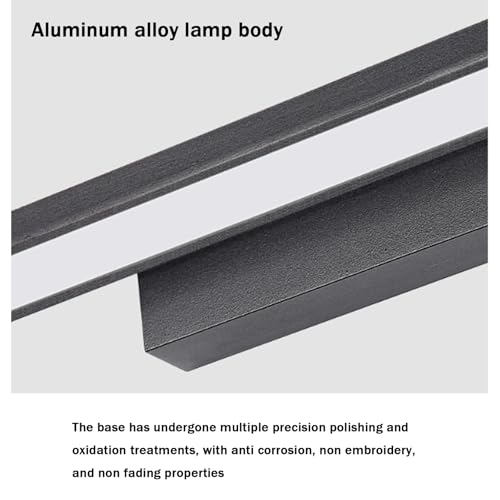 Lámpara LED aluminio largo aplique de pared impermeable interior acrílico 4