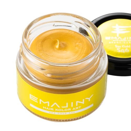 エマジニー サックス ゴールド ヘア カラーワックス 金 36g 【日本製】【無香料】【シャンプーでサッと洗い流せる1日金髪】 EMAJINY Sax Gold S46
