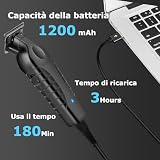 Profesjonalna wielofunkcyjna maszynka do strzyżenia włosów, bateria 1200 mAh, 180 minut pracy, ostrze T Zero Gap, ładowanie USB, czarna