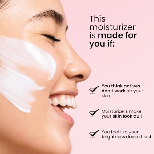 Image of Foxtale Lightweight Brightening Face Moisturiser with Vitamin C & Niacinamide |Brightens & Evens Skin Tone, Fades Dark Spots & Deeply Hydrates | For Normal to Dry Skin | For Men & Women | 50 ml