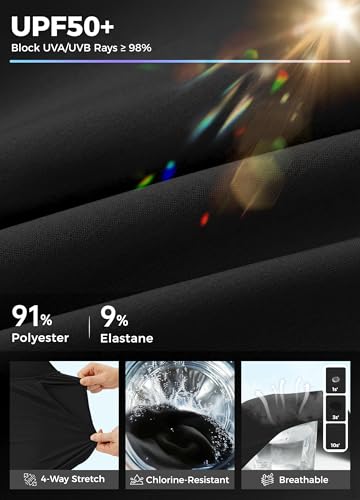 Willit Women's 3" Swim Board Shorts Swimming Bottoms with Brief Liner Quick Dry UPF 50+3