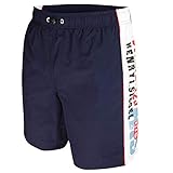 HIS Herren Badeshorts, Badehose, langes Bein (XL, Navy)
