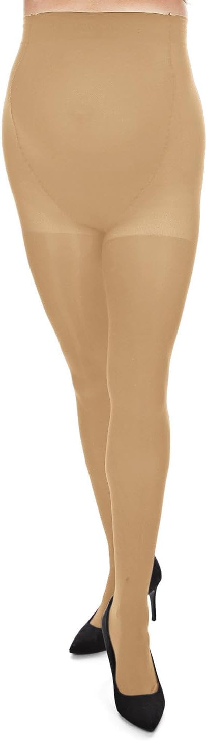 MeMoi Women's Maternity Opaque 80-Denier Tummy-Support Comfort Tights