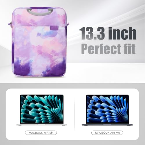 Image of TiMOVO 13 inch Laptop Sleeve for MacBook Neo /Air 2026 Carrying Case, Purple | Fit Neo A3404 (A18 Pro) & Air A3449 /A3240 (M5 /M4), with Handle & Detachable Shoulder Strap