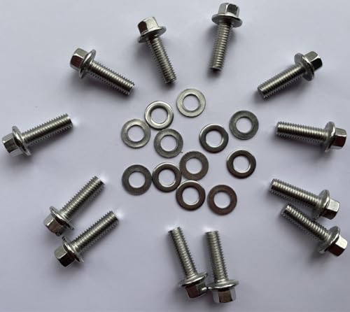 Image of 12617944 LS MLS Exhaust Header Exhaust Manifold Gasket Bolts Kit Compatible with Silverado Sierra Suburban 1500 2500 HD Yukon CTS Escalade MLS LS LQ LM7 4.8L 5.3L 5.7L 6.0L 6.2L (with Bolts)
