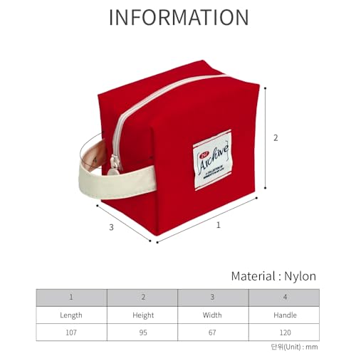 Image of Monolike Archive Cube Mini Pouch, Deep mint - Makeup Bag, Cosmetic Bag, Travel Bag, Toiletry Bag, Organizer, Storage Bag