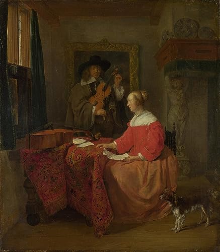 Toile affiche decoration murale Gabriel Metsu peinture classique pour salon 60x90