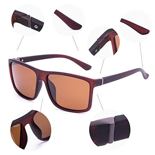 Image of Men's Sports Polarized Sunglasses Square Frame Glasses NP1007