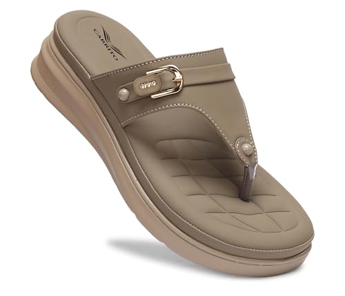 Image of Carrito, Women Wedge Heels Thong Sandals| Comfortable Flats Sandals | Comfort Orthopaedic Sandals for Women| Doctor Slippers /Flip-Flops | Arch Support & Heel Cushion | Lightweight Anti-Skid Sole | Ultra-Cushioned Shock Absorbing Footbed | Available in Open Toe & Toe Separator Style