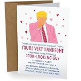 Sleazy Greetings Funny Valentine's Day Card for Him - President Donald Trump Funny Valentines Day Card For Husband Boyfriend - Donald Trump Anniversary Cards for Husband - Romantic Card for Adults