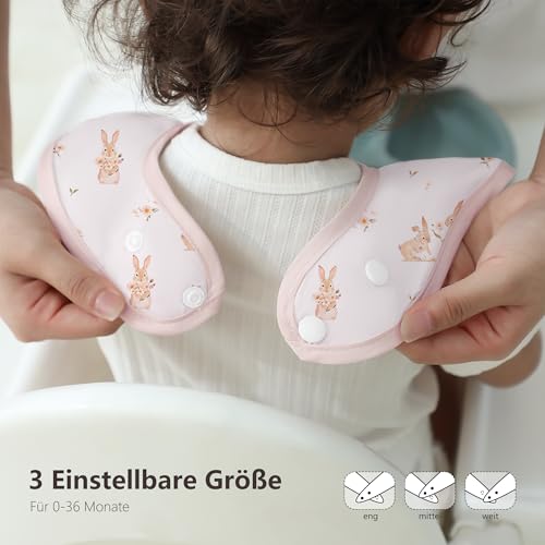 Susurration Baby Lätzchen Wasserdicht Ltzchen 3 Stück Kleinkind Fütterlätzchen Mit Auffangschale Waschbar Sabberlätzchen für Jungen und… – Ansicht 4