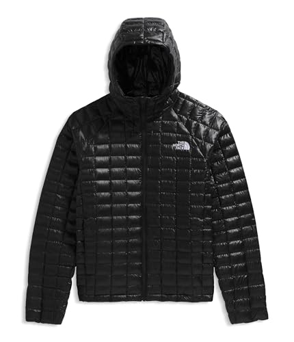 The North Face Men's ThermoBall Hooded Jacket - Wind & Water Resistant, Lightweight Insulation, Secure Zip Pockets, TNF Black, Large