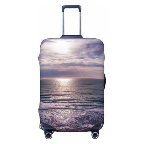 Luggage Cover Atlantic Ocean Travel Luggage Covers Thicker Elastic Suitcase Cover Dustproof Baggage Cover Scratch-Resistant Suitcase Cover Protector Fit 18-32 Inch Luggage Medium