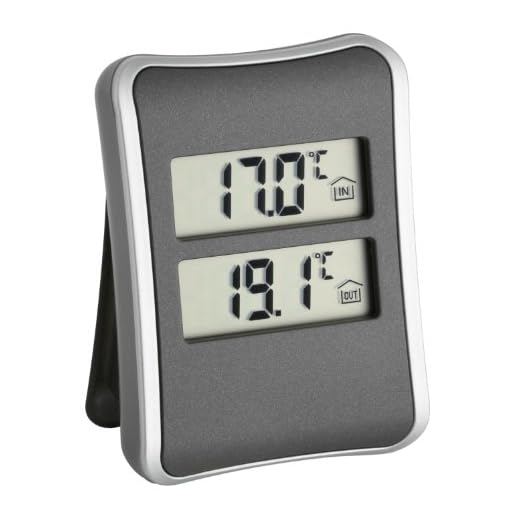 TFA Dostmann digital inne/ute termometer, mäta utomhus temperatur, digital termometer med kabelgivare, digitaltermometer med kabelgivare, 30.1044