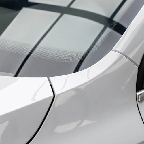 LZLRUN High Gloss White Vinyl Realistic Paint Car Wrap Film 1ft x 5ft - 3