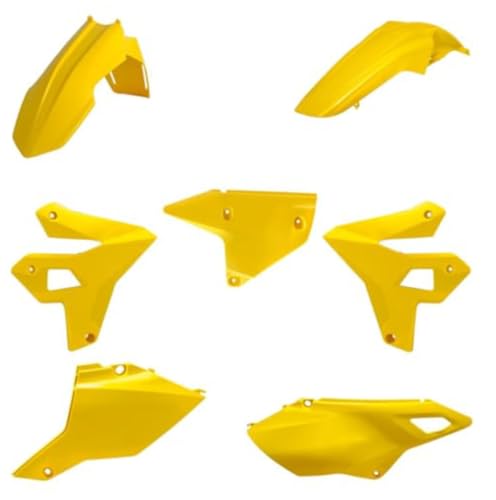 Kit plastique Restyle jaune Polisport pour carrosserie moto tout-terrain