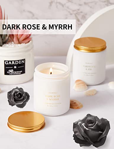 Olorvela Candles For Men Candles For Home Scented Scented Candles Gifts For Women And Men 8Oz, 50Hr Burn Time, Dark Rose & Myrrh Candle All Natural Soy Candles #TOP1
