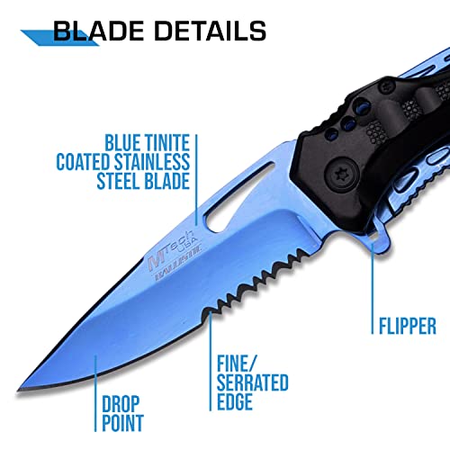 Tac-Force Mt-A705Bl Spring Assisted Tactical Folding Knife, 4.5-Inch Closed #TOP2