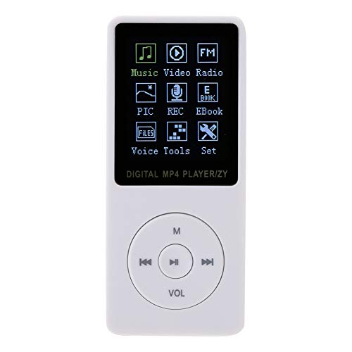 Generic Digital Music MP3 MP4 Player, Portable MP4 Player, TFT Color Screen HiFi MP3 Player Built in Microphone (White), Genericpu2t0sm9b1-02