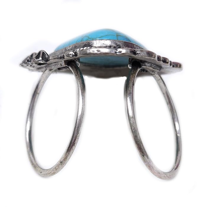 Western Concho Scarf Slide Western Ring 24MM Boho (Turquoise)4