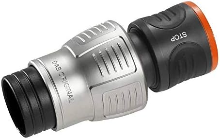 Gardena szybkozłącze ze stopem Premium 19 mm (3/4"): Aquastop, szybka zmiana urządzenia, zabezpieczenie przed wygięciem, duża siła mocowania węża, mrozoodporne, zapakowane (18254-20)