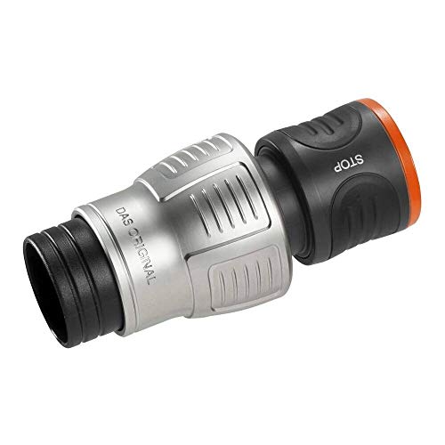 Raccord d'arrosage Premium Aquastop 19 mm (3/4 Pouce) de Gardena : aquastop, bon maintien du tuyau, résistant au gel, emballé (18254-20) (Lot de 2)