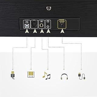 LEADZM Piano Numérique 88 Touches avec Banc, Clavier Entièrement Lesté, Piano Électrique avec Double Bluetooth et Haut-Parleurs Stéréo, 128 Sonorités et Rythmes, Système à 3 Pédales, Noir - Les Beatles, Paul McCartney, John Lennon, RIngo Starr, George Harrison LEADZM Piano Numérique 88 Touches avec Banc, Clavier Entièrement Lesté, Piano Électrique avec Double Bluetooth et Haut-Parleurs Stéréo, 128 Sonorités et Rythmes, Système à 3 Pédales, Noir – Image 5