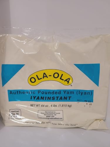 Ola Ola Authentic Pounded Yam Iyan Instant 80oz 5lbs