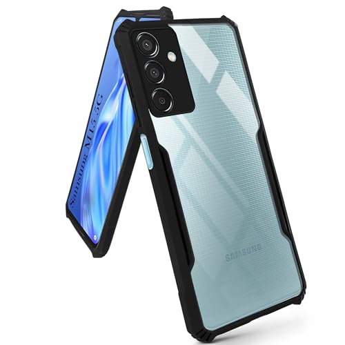 Image of Jkobi Back Cover Case for Samsung Galaxy M15 5G (Shockproof with Polycarbonate Clear Panel | Professional Black)