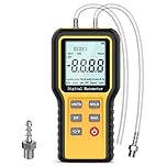 AOPUTTRIVER Digital Manometer, Professional Air Pressure Meter, Handheld HVAC Manometer 12 Selectable Units Differential Gauge, Dual-Port Gas Tester with Backlight (Included Battery)