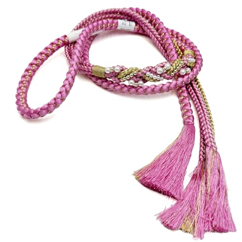 帯締め パール 飾り カラー 手組み 絹100% 振袖 袴 卒業式 成人式 結婚式 (ws1-9)のサムネイル