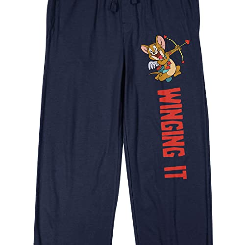 Tom & Jerry Winging It Men's Black Graphic Drawstring Sleep Pants2