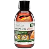 Kitama Massageöl Orange 250ml - fruchtiger Orangenduft für pflegende Massage zuhause & in der Massagepraxis - Aroma-Öl - Thai Massage-Öl, made in Germany