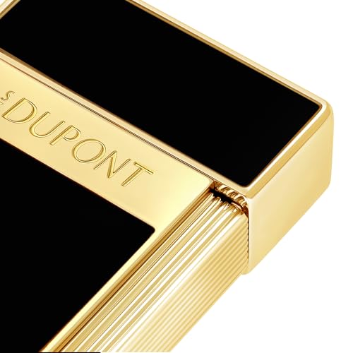 Encendedor S.T. Dupont Biggy Black Lacquer & Gold miniatura 2