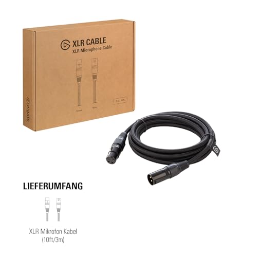 Elgato XLR Cable: Geschirmt, Vergoldete Kontakte, 3 m