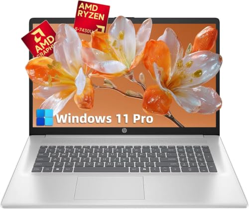 Image of HP 17-inch Touchscreen Business Laptop, AMD Ryzen 5 7430U, 128GBRAM 8TB SSD