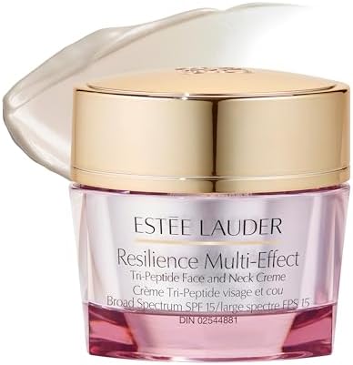Estée Lauder Resilience Multi-Effect Tri-Peptide Face and Neck Moisturizer with SPF 15 | Plumping & Anti-Aging | Firming Cream
