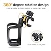 Grapelet 1X Stroller Cup Holder,Universal Pram Bicycle Pushchair Cup Holder, 360 Degree Rotation ABS Adjustable Drink Coffee Bottle Organizer Accommodate for Baby Bottles, Bike and Beverage Bottles #5