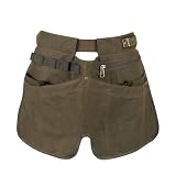 Canvas Gardening Half Apron, Heavy-Duty Florist Tool Belt 5 Pockets-Unisex