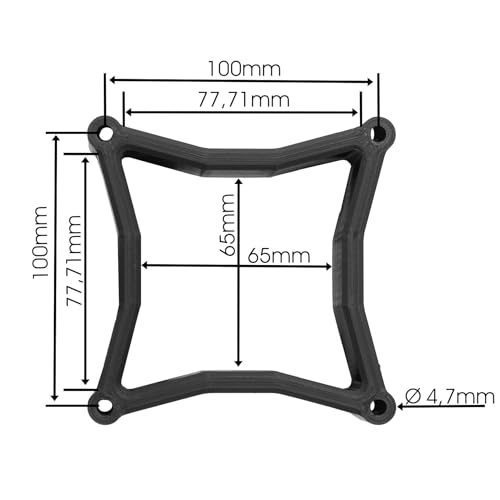 Image of 3IDEE Universal VESA Spacer Compatible with Many Samsung, HP, MSI Monitors (Samsung Odyssey G95C & More) - 30mm Distance - Monitor Mount Adapter (100x100mm)