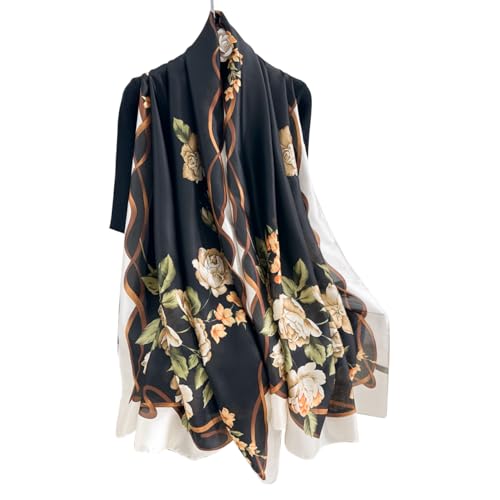 Image of Printed Poly Silken feel Scarf Stole for Women | Stylish, Soft, & Lightweight | Satin Feel Neck Scarf, Hair Scarf, Head Scarf for Women