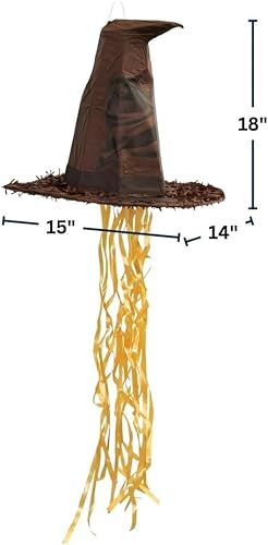 Miniatura 2 de Magical Harry Potter - Piñata de cuerda 3D, cartón y papel marrón y dorado, ideal para cumpleaños, fiestas infantiles y eventos temáticos (1 unidad)