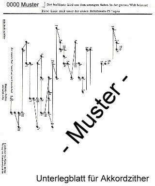 Wolgalied: Unterlegblatt für 6-Akkordzither