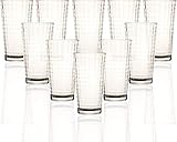 Circleware 44112 Windowpane Huge Set of 10 Tall Heavy Base Highball Glasses, 15.75 oz. Glassware Tumbler Drink Cups for Water, Juice, Beer Beverages,