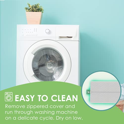 Cushy Form Bolster Pillow For Lumbar And Leg Support - 20.5 X 8 X 4.5 Inches Half Moon Memory Foam Cushion For Stomach, Back & Side Sleepers - Roll Pillows For Back And Neck W/Washable Cover #TOP4