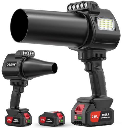 OGERY Akku-Laubbläser mit Beleuchtung Leaf Blower, 21V leistungsstarker bürstenloser...