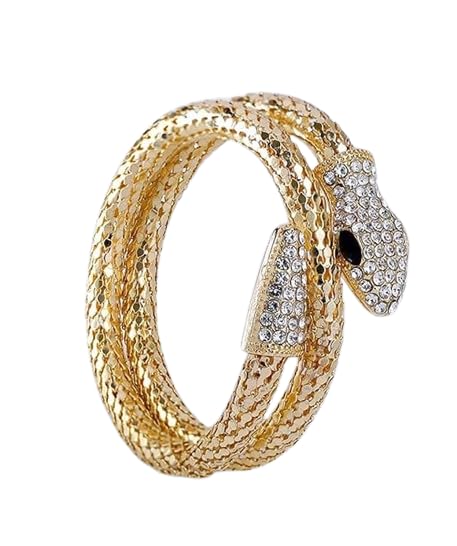 Gold Plated Snake Bracelet for Women and Girls with Crystals (B0DFM9PG7T) Amazon Price History, Amazon Price Tracker