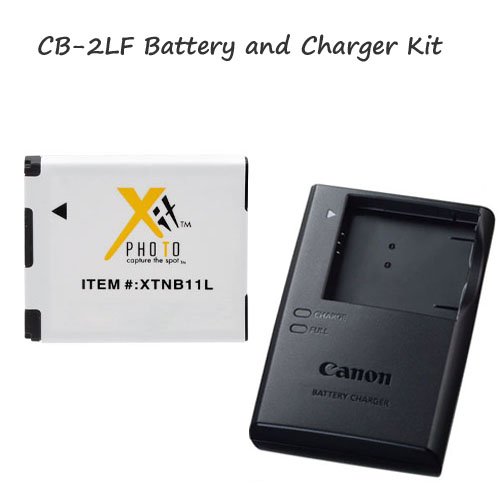 CB-2LF  Li-Ion Battery Charger + NB-11L Li-Ion Battery For Cameras.Powershot A2300IS A2400IS A2500 A2600IS A3400IS A3500IS A4000IS ELPH110HS ELPH115HS ELPH130HS ELPH320HS ELPH130IS ELPH 115IS CB-2LD CB2LD CB-2LF CB2LF