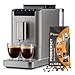 Tchibo Kaffeevollautomat Esperto2 Caffè mit 2-Tassen-Funktion für Caffè Crema und Espresso, Titanium Silver - INKLUSIVE Kaffeeprobierset GRATIS