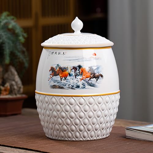 Balde de cerámica para arroz ideal para organizar tu cocina con estilo